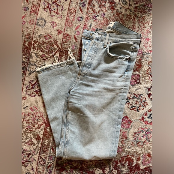 Agolde 90s Mid Rise Loose Straight Jeans in Snapshot, tag size 23 - Picture 2 of 6